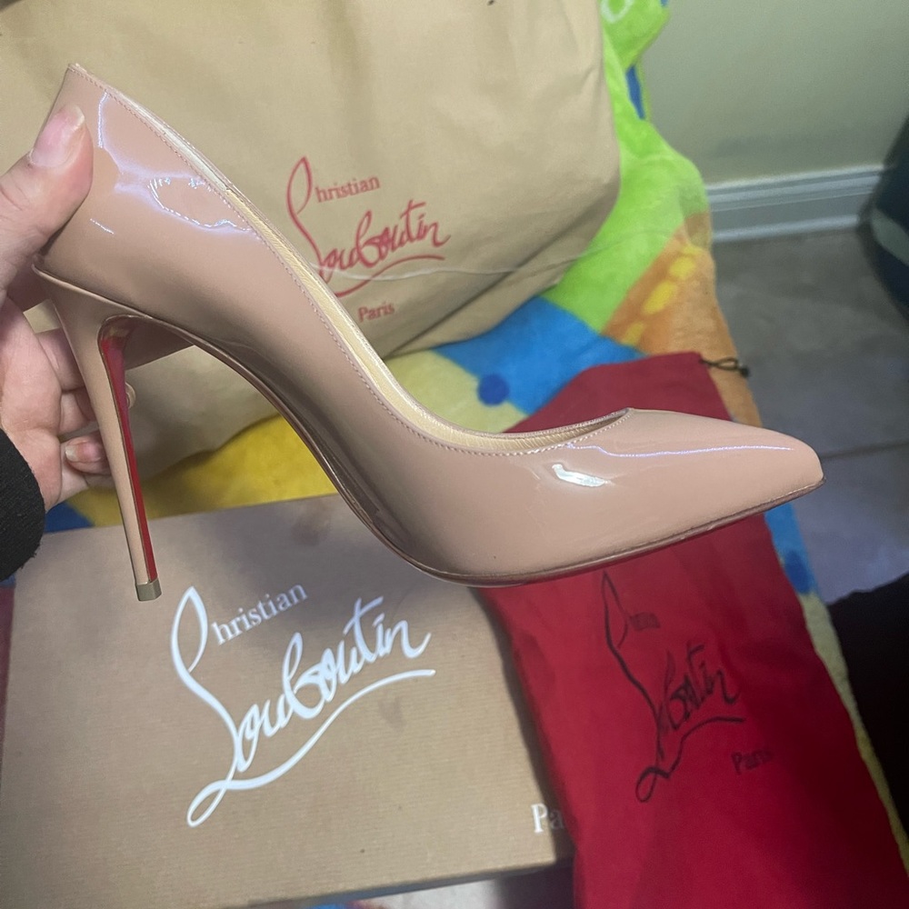 nude heels box and dustbag included